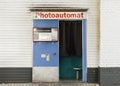 The traditional Photoautomat photo booth in NeukÃÂ¶lln district, Berlin, Germany.